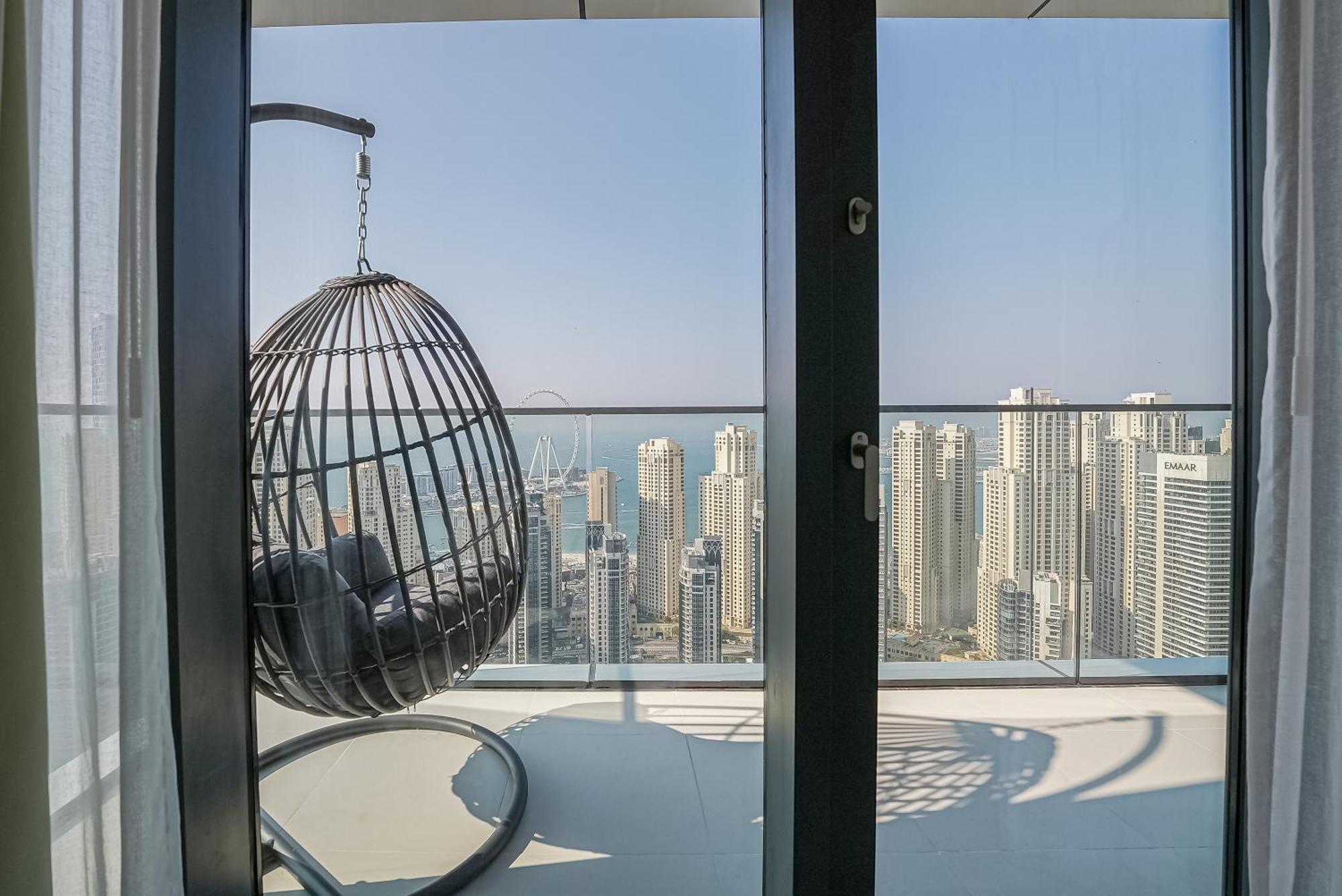 Modern 2Br High Floor Haven In Vida Dubai Marina Apartment Exterior foto